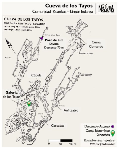 Mapa Cueva de los Tayos